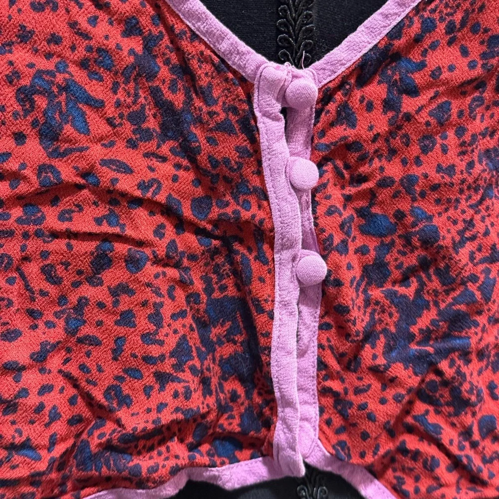 Free People Break Free Paisley Print Tie Back Tank